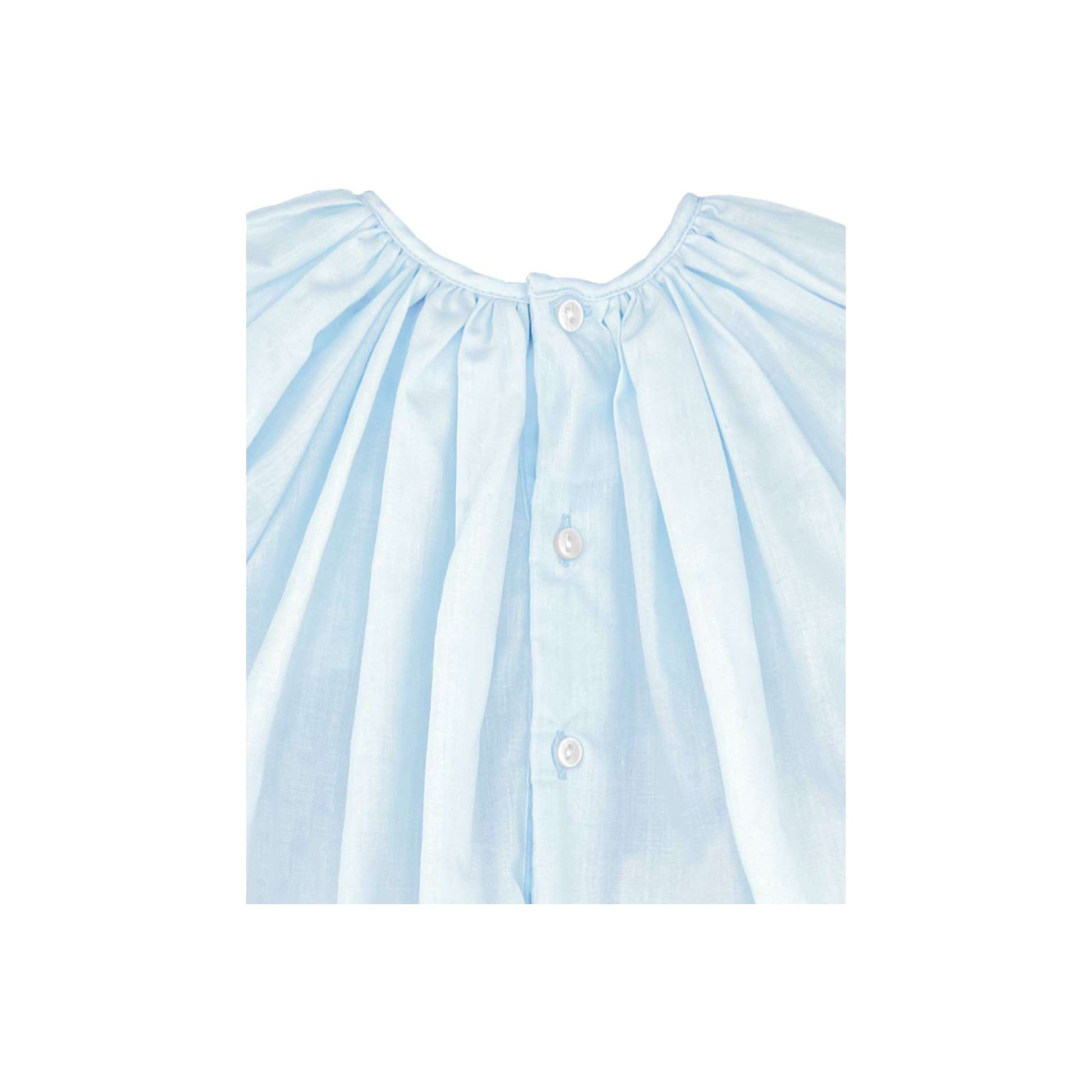Daygown with Raglan Sleeves and Embroidered Hem 3 color choices back 