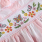 Large Pink Check Butterfly Garden Smocked Dress