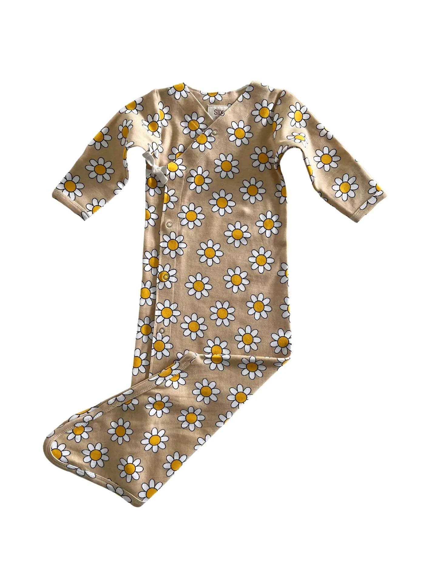 Daisy Pop Biscotti / Organic Kimono Knot Gown no knot