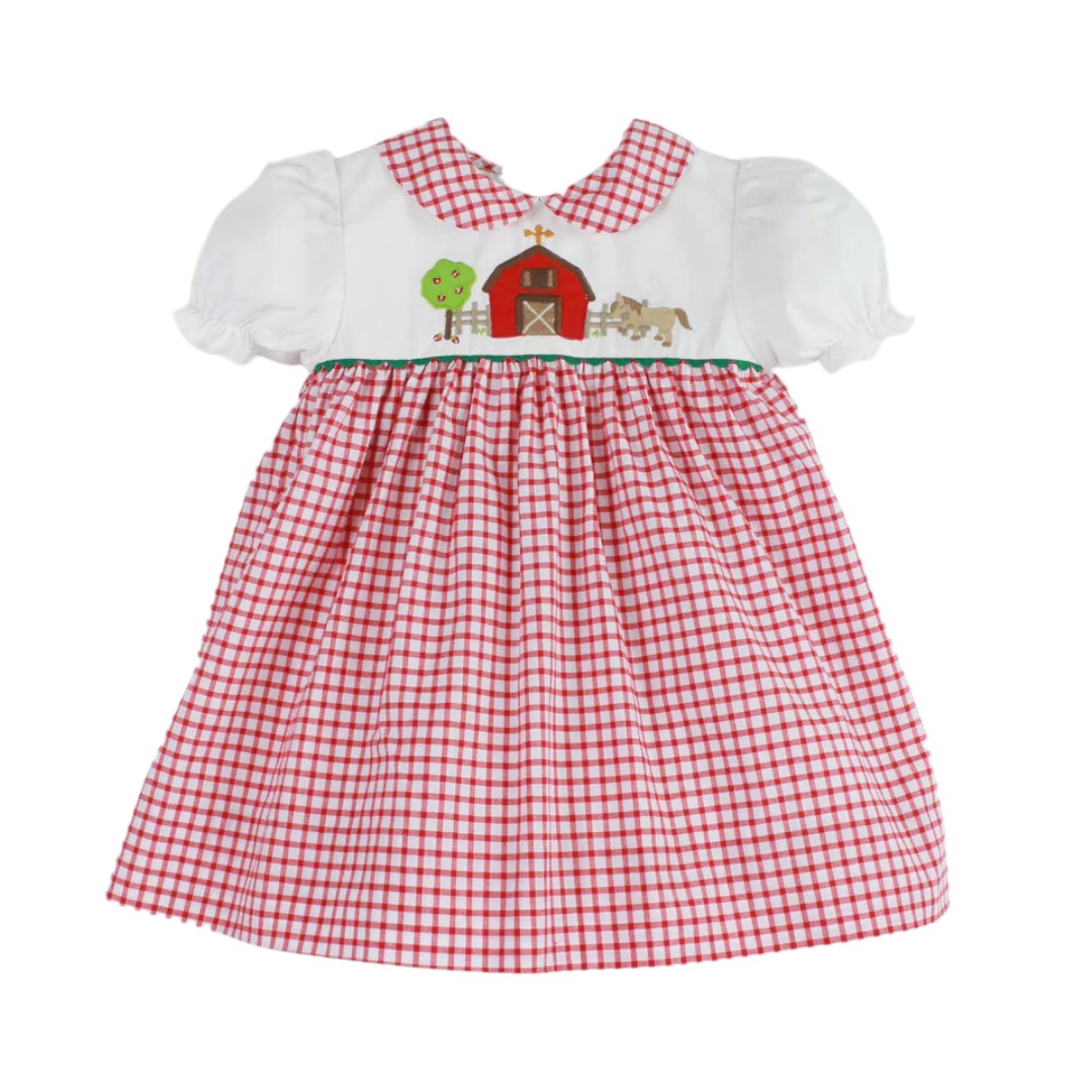 Barn Scene Applique Dress