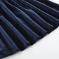 Blue Velour Christmas Tree Smocked Dress