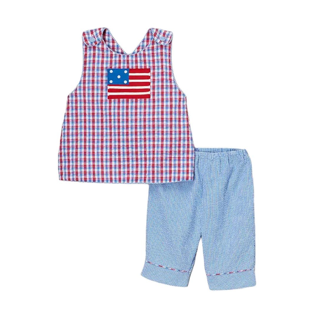 Flag Applique Top & Capri Set