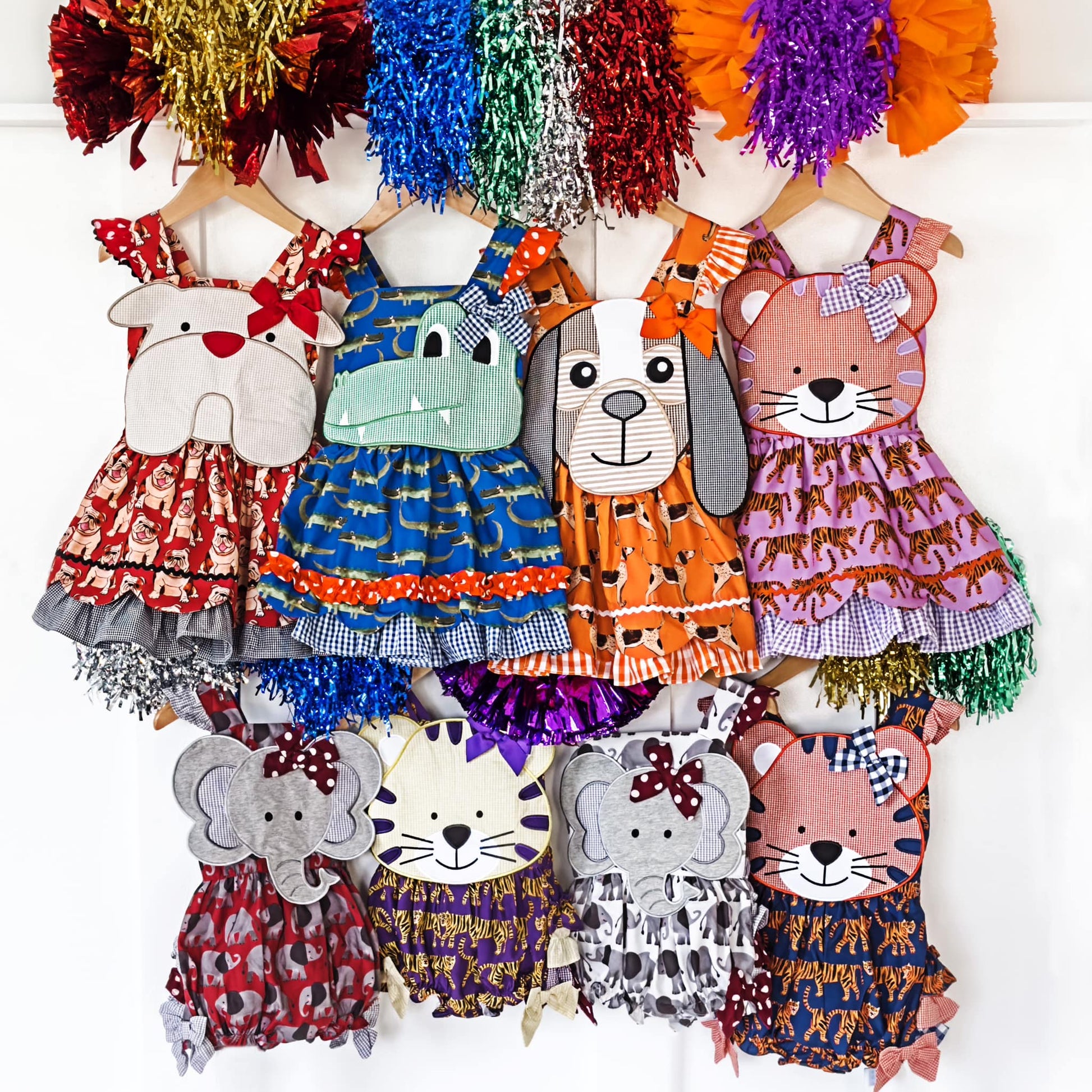 Ivory & Crimson Elephant Dress POPPIBLUE Ivory & Crimson Elephant Dress POPPIBLUE