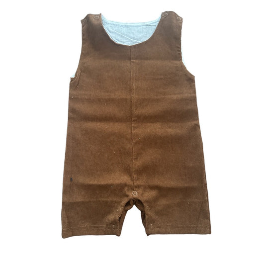 Dark Brown Boys Corduroy Shortall