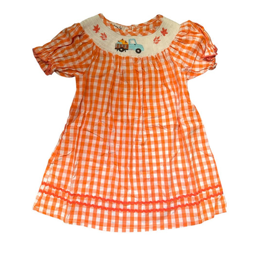 Orange Gingham Pumpkin Dress