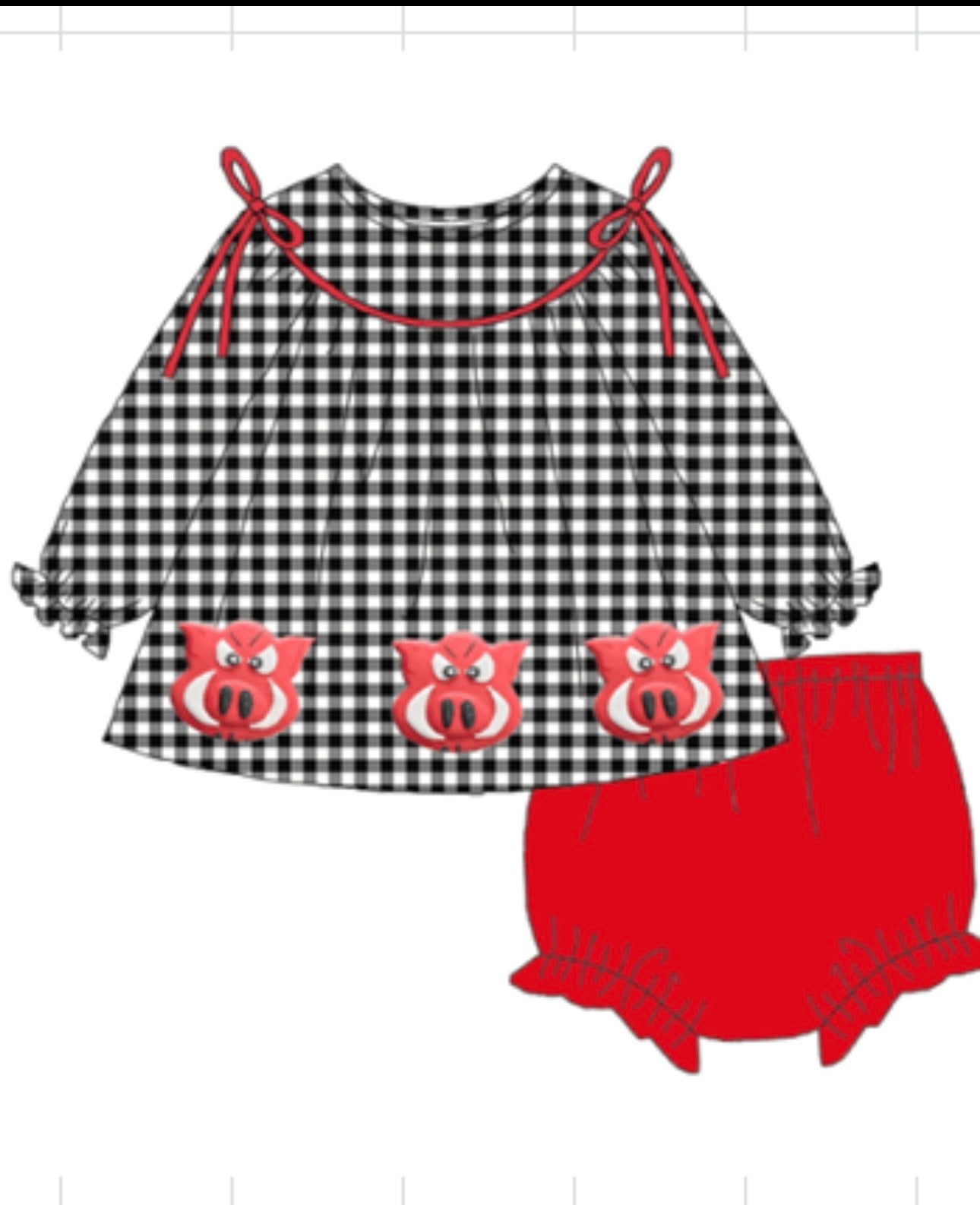 Arkansas Mascot Set girl