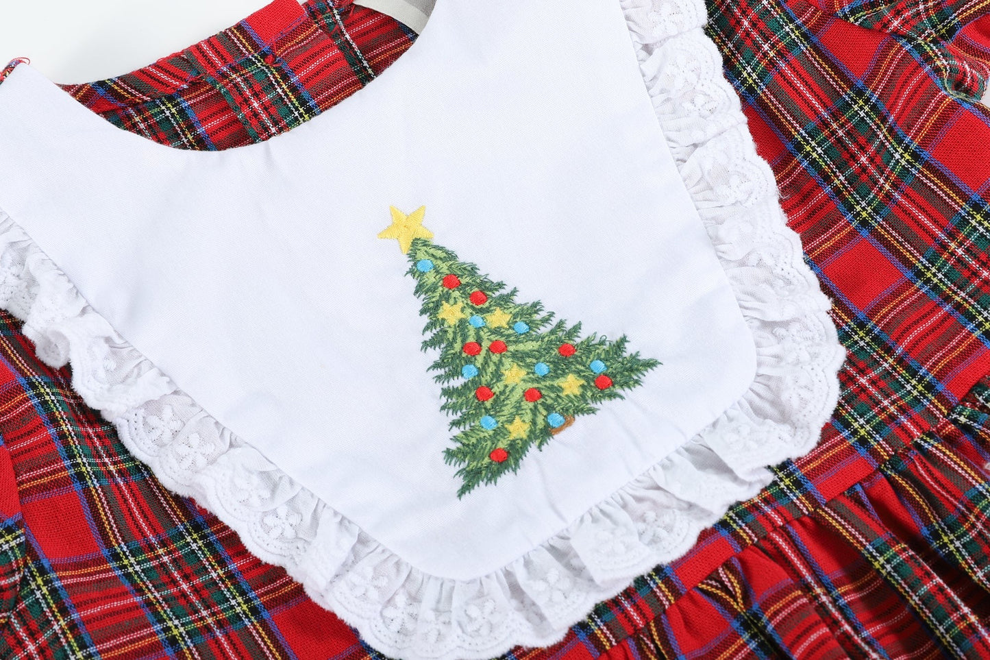 Red Christmas Tree Yoke Dress