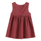 Red Plaid Santa Bow Sleeveless Babydoll dress