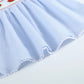 Blue Seersucker Watermelon Smocked A-Line Dress