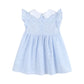 Blue Seersucker Watermelon Smocked A-Line Dress