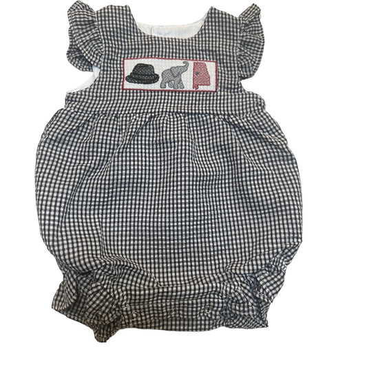Black Gingham Seersucker Alabama Gameday Bubble
