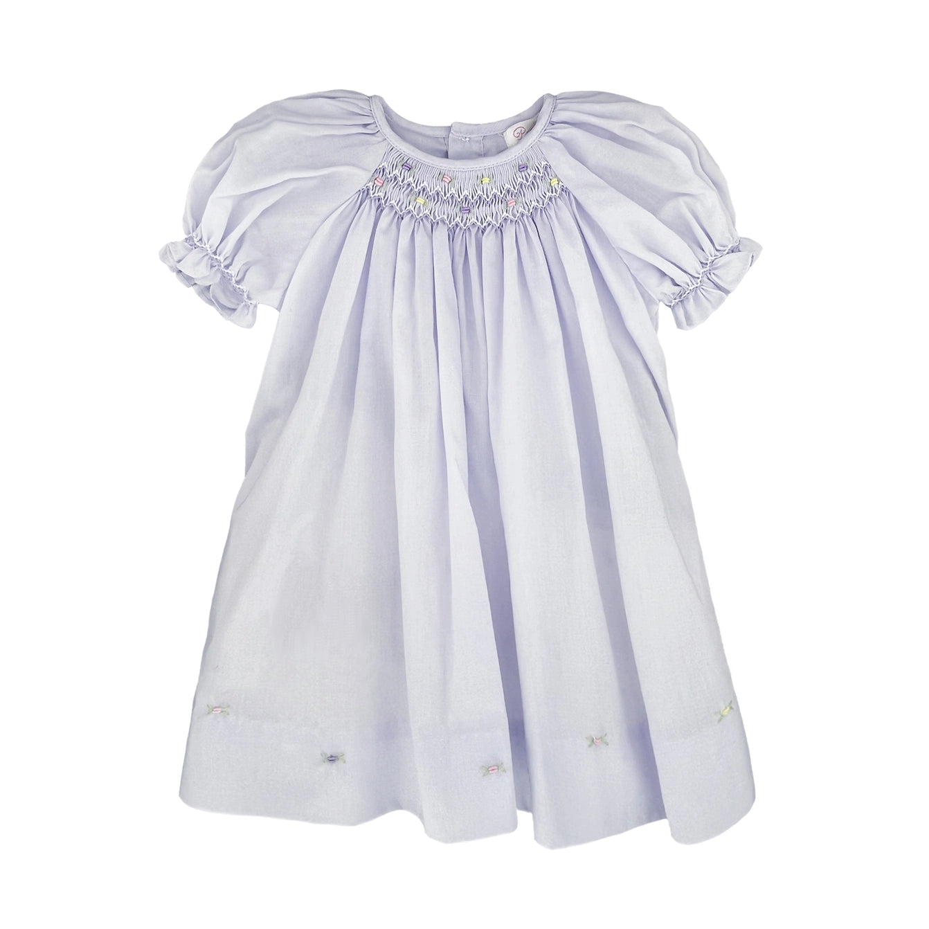 aygown with Raglan Sleeves and Embroidered Hem Lavender