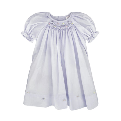 aygown with Raglan Sleeves and Embroidered Hem Lavender